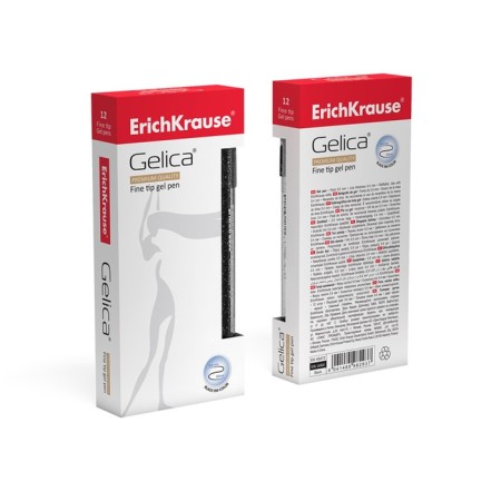 Gel pen Erichkrause Gelica, black ink, node 0.5 mm, letter line length 500 meters-2