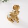 Polystone candlestick for 1 candle "Sitting elephant with a trunk up" 7.5x10.5x16.2 cm