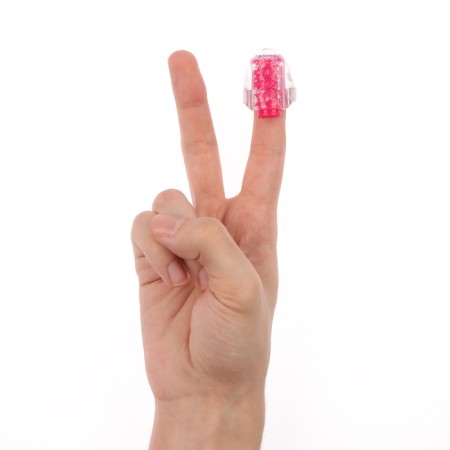 Vibrator Oka-Khpoki, for preludes, finger, embossed, pink-3