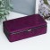 Casket to the leatherette for jewelry "Small squares. Violet" 6x9.8x18.5 cm