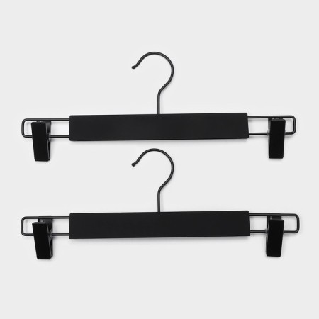 Pan for trousers and skirts with clamps, plastic Soft-Touch, 32.5x13 cm, 2 pcs-2