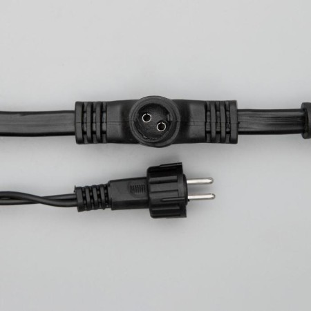 Garland "Curtain" 2 × 1.5 m, IP65, UMS, dark thread, 360 LED, warm white glow, 220 V-5