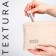 Cosmetic bag with lightning, textura, beige color