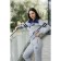 Female Female Suit, size 48, gray color, blue