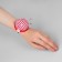 The needlewoman on the hand "cage", d = 6 cm, the color is red/white