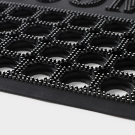 Rug of harassed cellular shade, 44.5 × 75 cm, black color-3