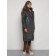 Coat insulated winter female, size 48, dark gray color