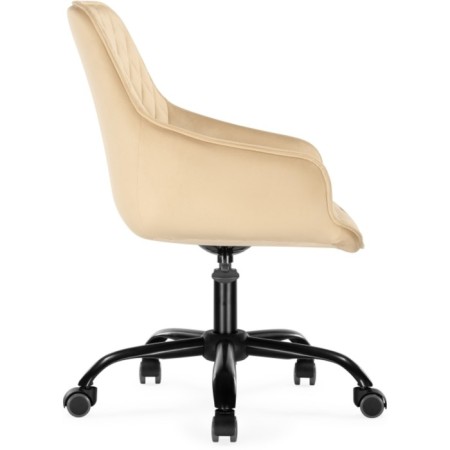 Computer chair almer plastic/velor, black/beige 57x60x84 cm-2