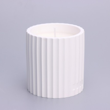Candle in concrete Aromatic "Moliere", Chinese tea, 13x7 cm, soy wax, 160 g-4
