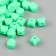 Beads for creativity plastic "Cube with flattened edges" Green set 30 g d = 0.8 cm