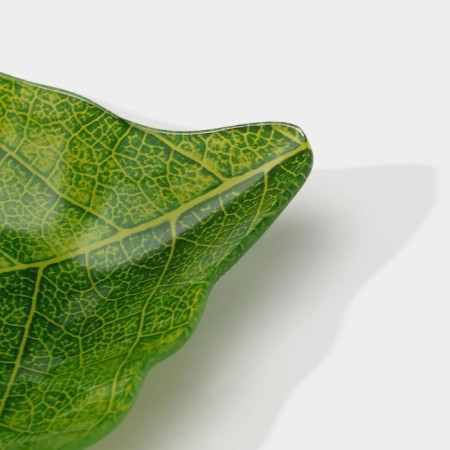 Glass Serving shares "Leaf", 31 × 19 cm, green color-5