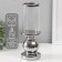 Ceramics candlestick, glass for 1 candle "Noir" d = 8 cm silver 10x10x27 cm