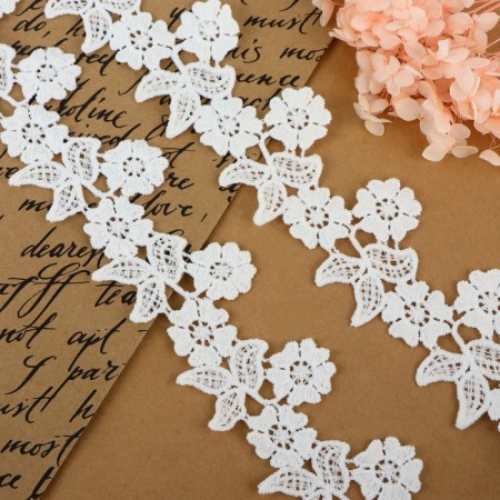 Lace Hipure, 50 mm × 14 ± 1 m, white color-1