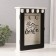 Keywater Wood "Roof House with hearts" Black with white 5.8x19x25.6 cm