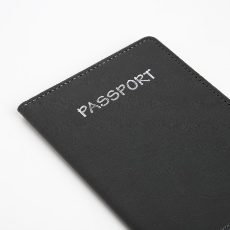 Passport cover, dark gray color-3