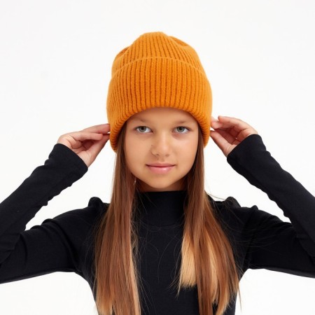 Children's hat minku, rr 52-54, orange color