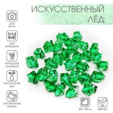 Artificial ice, 260 pcs, 25 x 18 mm, green