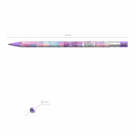 Pencil Mechanical Erichkrause Colortouch "Magic Rhombsnv", Grifel D = 2.0 mm, with a sharpener, "Soft-Touch" with a design, in a tube-2