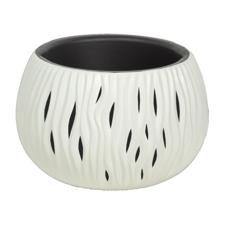 Sandy Bowl Kashpo, 2 subjects: inner and outer capacitance, 3.9 l, white color