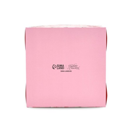 Capcake box, confectionery packaging, 4 cells “Congratulations on March 8”, 16 x 16 x 10 cm-3