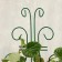 Shpalera, 44 × 18 × 0.3 cm, metal, green, "butterfly"