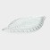 Glass Serving Magistro "Leaf", 40.5 × 23 × 1.8 cm, transparent color