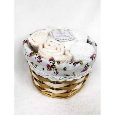 Set of napkins "Evita", size 30x30 cm - 6 pcs, color peach-1