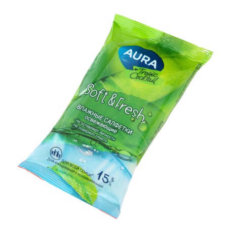 Wet Aura Tropic Cocktail Refreshes, 10 packages of 15 pcs-6