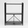 Folder drive on wheels, 3 shelves, 71 × 34 × 88cm, black matte color