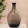 Vase for flowers bottle "Surmna" from transparent gray glass 29 x 16 x 16 cm