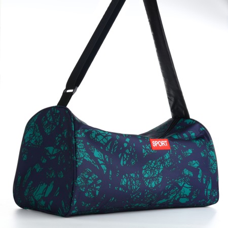 Sports bag, textura, average size, blue/green color-2