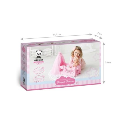 Coted for dolls with bed linen and canopy, collection "Diamond Princess" pink-5
