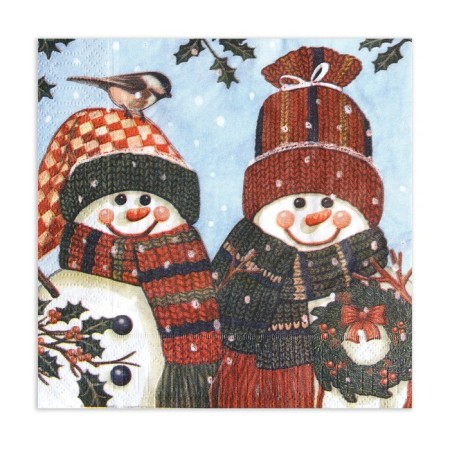 Paper Nev Line Fresco “Snowmen” 2 layers, 33x33, 20 pcs.-4