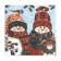 Paper Nev Line Fresco “Snowmen” 2 layers, 33x33, 20 pcs.