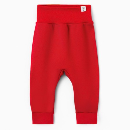 New Year. Pants children's minku "Winter", red color, height 74-80 cm