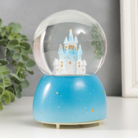 Souvenir polystone water ball light, music "Castle for Princess/Prince" MIX 8x8x11.5 cm-4