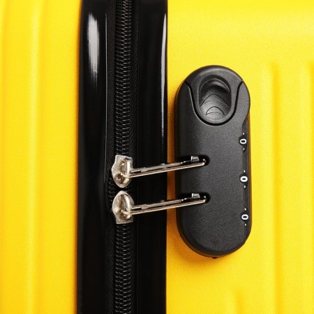 Small suitcase 18 ", lightning department, 4 wheels, yellow color-5