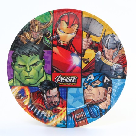 A set of paper utensils, on 6 people "Happy Birthday!", Avengers-2