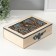 Casket wood 6 divisions "Mushrooms" beige-blue 17x24x7 cm