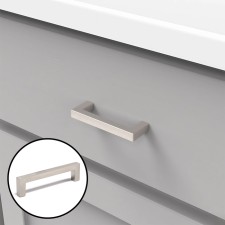 Square Cappio RSC008 bracket handle, stainless steel, m/o 96 mm, silver color