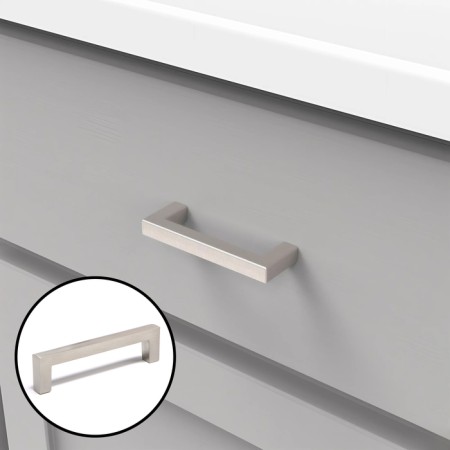 Square Cappio RSC008 bracket handle, stainless steel, m/o 96 mm, silver color