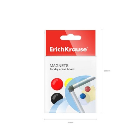 Magnets for boards 20 mm Erichkrause, 12 pieces, mix x 6 colors-4