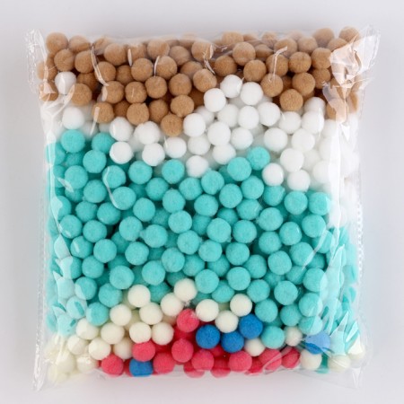 Application with pompom "cat" size - 20 × 20 cm, glue 30 ml-2