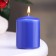 Candle - cylinder, 4x5cm, 7 hours, 47 g, blue