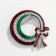 Brooch "Ribbon" with a bow, color in silver