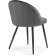 Stol on a metal frame Dodo metal/velor, black/gray 52x55x77 cm