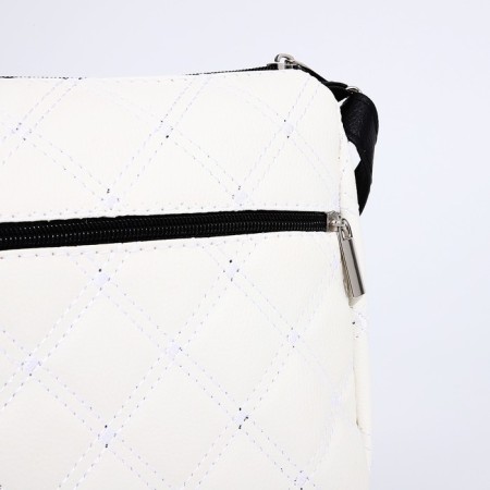 Cross-Bodi bag, outer pocket, white color-3