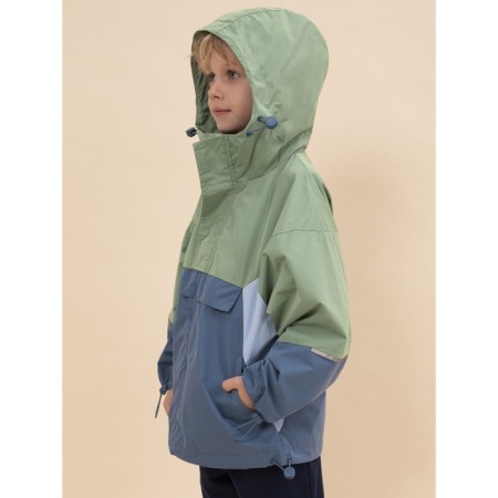 Windbreaker for boys, height 140 cm, green color-5