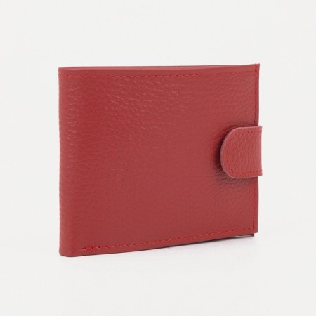 Women's wallet on the button, red color