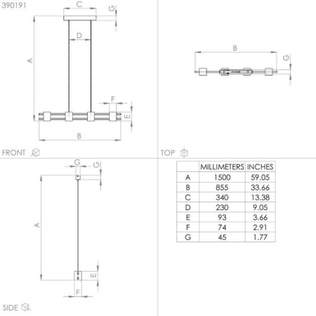 LEVANTARA E27, 4x40W chandelier-3